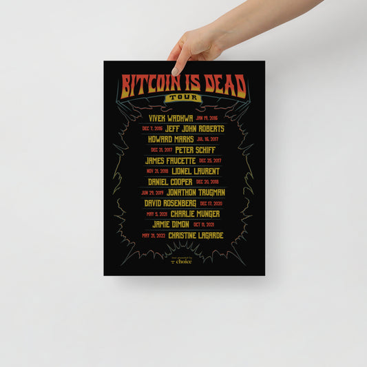The Bitcoin is Dead Tour Poster