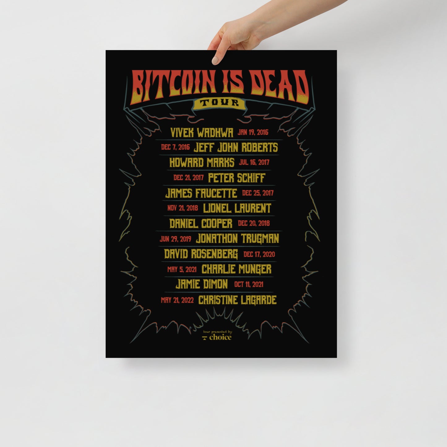 The Bitcoin is Dead Tour Poster